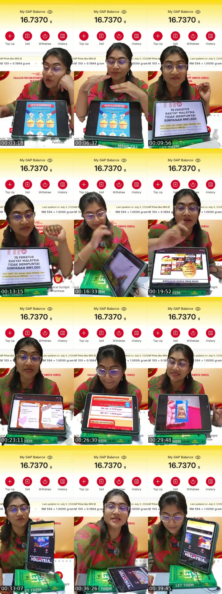 TikTok live: Cara Kumpul Gram Emas - RM100 by @dryuvaranipg