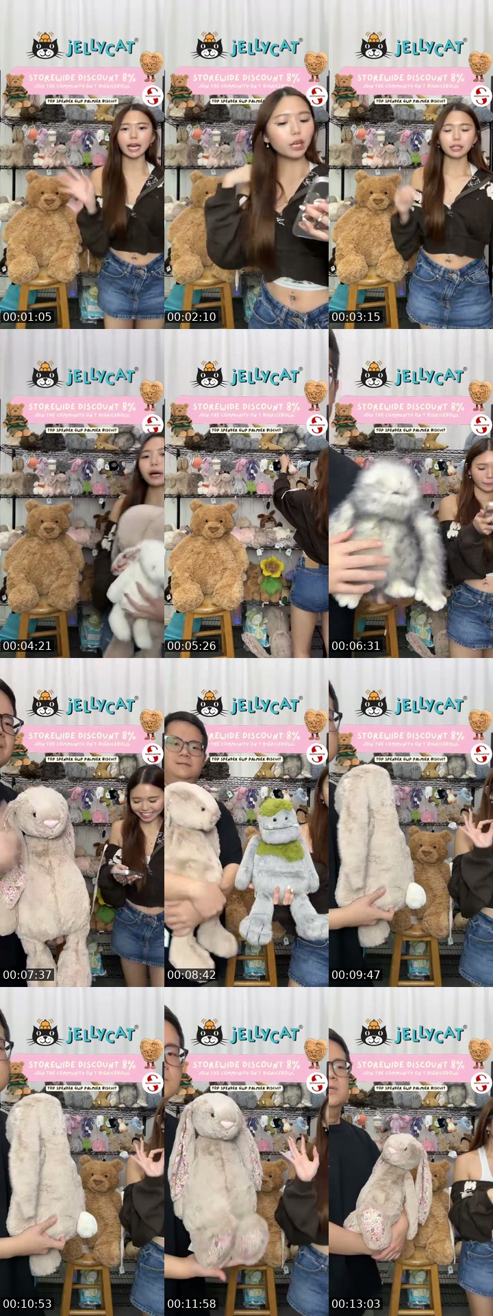 TikTok live: JELLYCAT stream 🐰 by @smolriceee