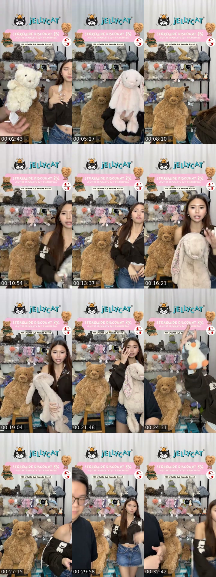 TikTok live: JELLYCAT stream 🐰 by @smolriceee
