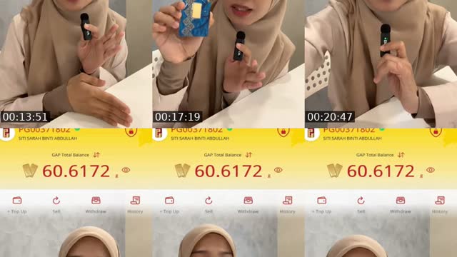TikTok live: Target 100 gram pertama by @sitisarah.abd