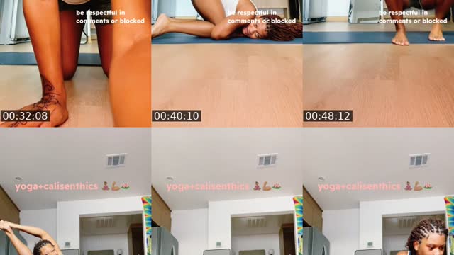 TikTok live: yoga/calisenthics by @carolyninflow