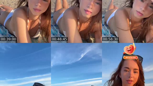TikTok live: chill beach hang :p by @heyitslilybrooks