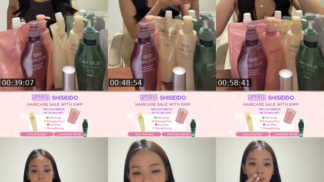 TikTok live: SHISEIDO HAIRCARE SALE by @celestljy