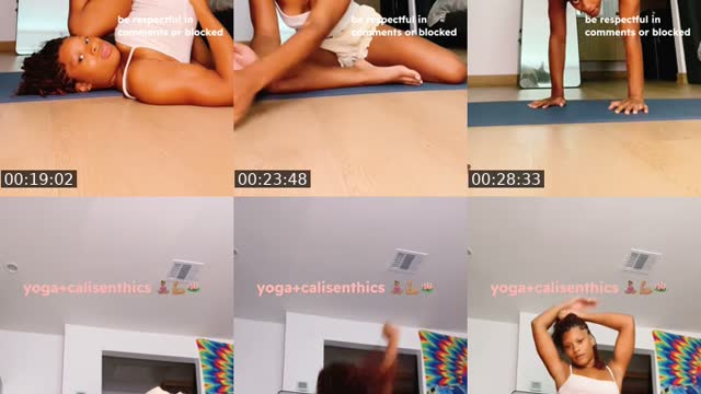 TikTok live: yoga/calisenthics by @carolyninflow