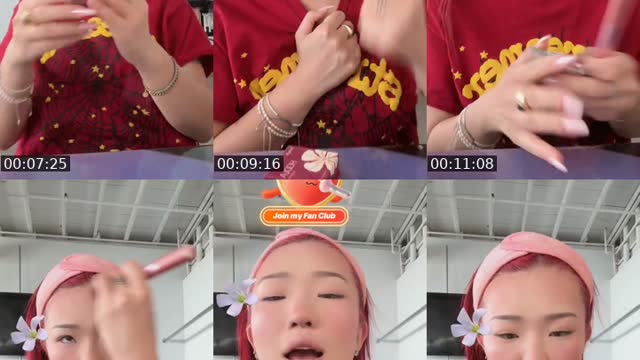 TikTok live: GRWM LETS CHAT MFS 💜🤫 by @n.nina666