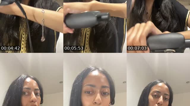 TikTok live: straighten my hair with me by @t1ferdous
