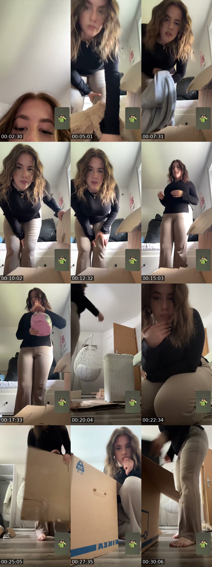 TikTok live: Umzug Sachen packen by @cybellealice