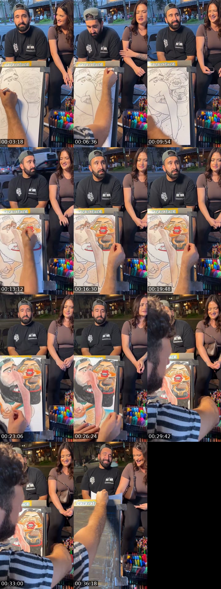 TikTok live: Leon draws crazy in Hawaii by @caravature