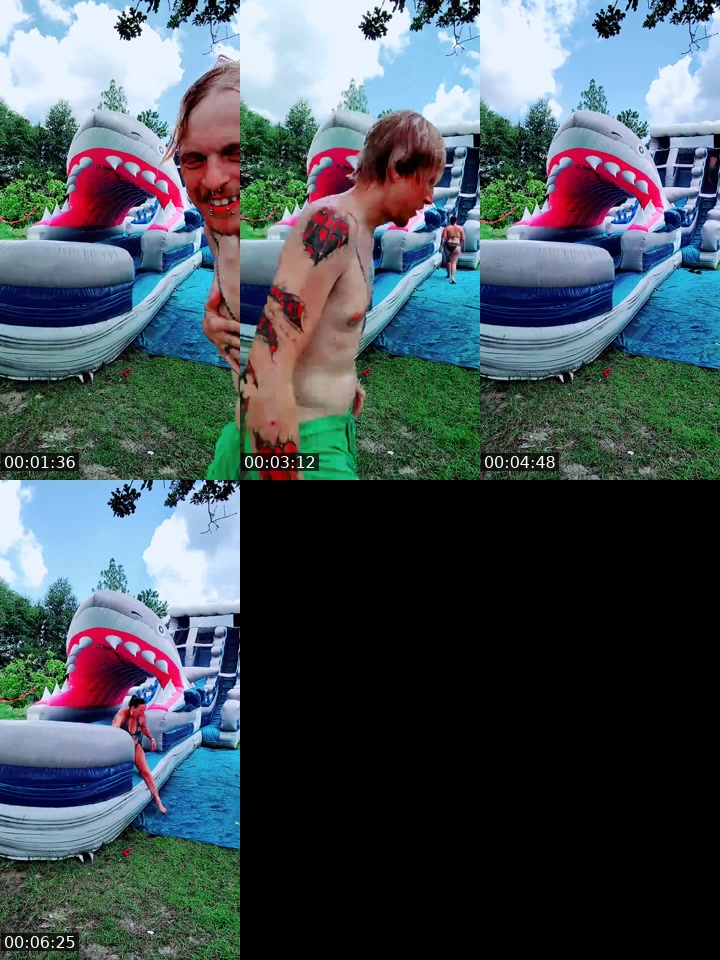 TikTok live: water slide adult time!!! by @robby.poole3