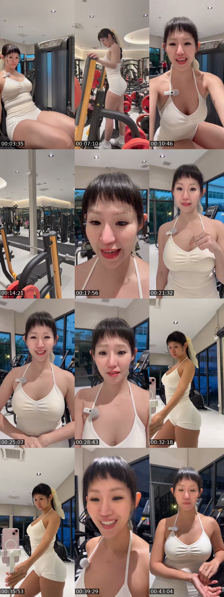 TikTok live: Gym 🤍🤍 by @nan.niiiiiiiiii