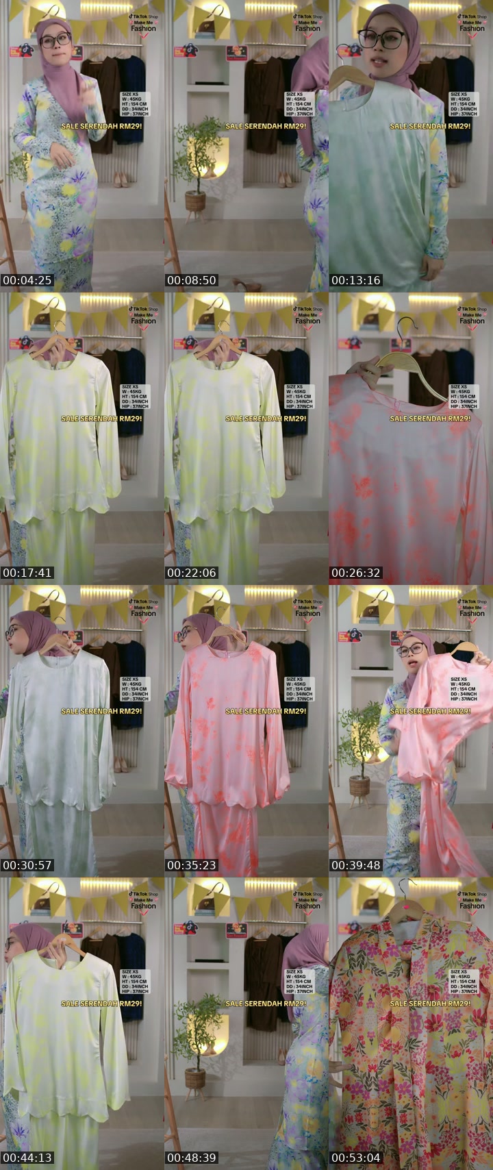 TikTok live: LELONG KURUNG BAJET RM29!!! by @anorie_hq