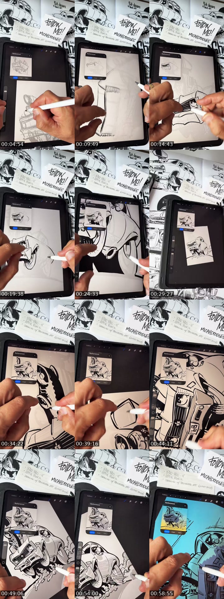 TikTok live: How to draw a hot rod by @micahdoodles