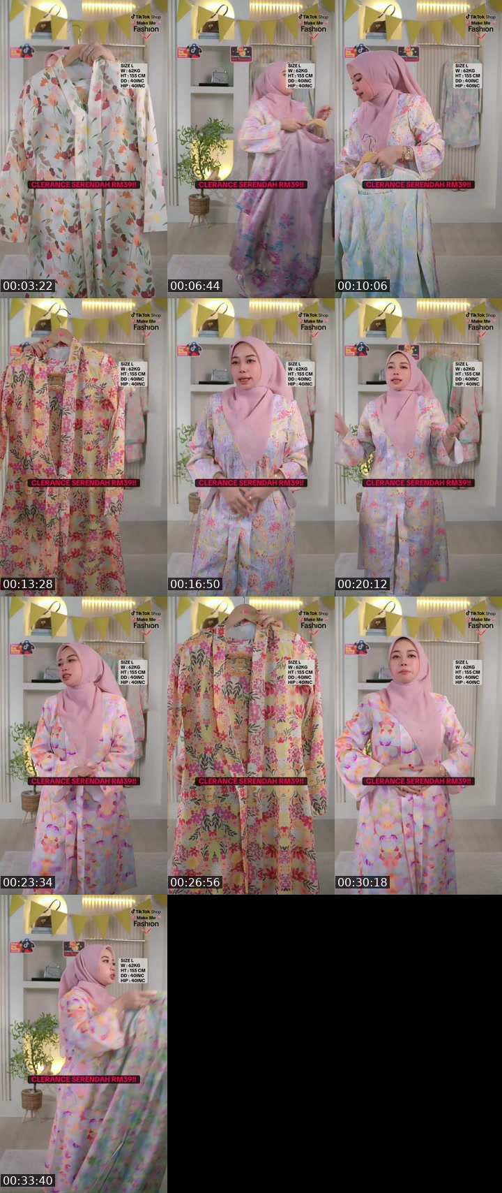 TikTok live: BAJU KURUNG SELESA!! by @anorie_hq