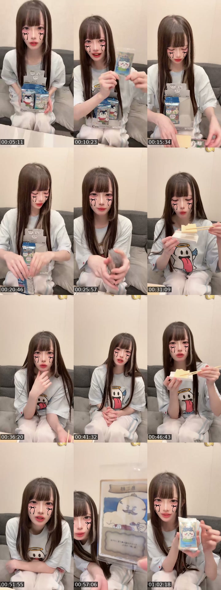 TikTok live: ちいかわウエハース開封 by @memories__info