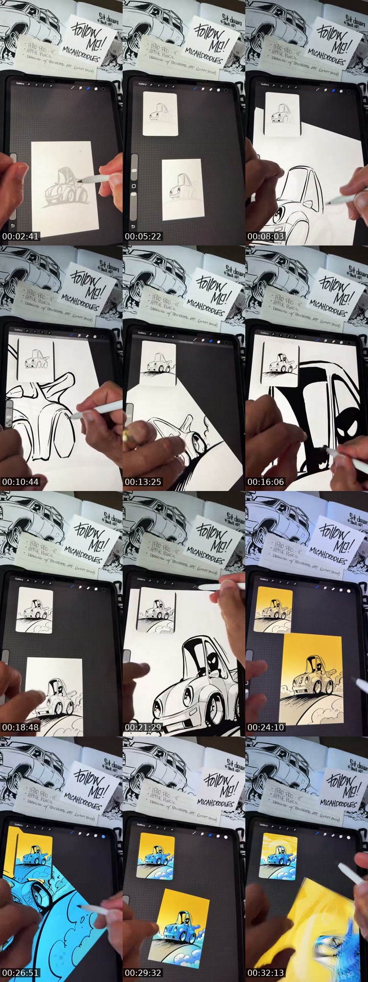 TikTok live: How to draw a hot rod by @micahdoodles