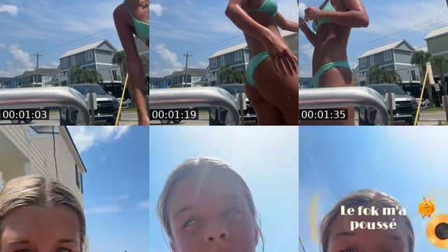 TikTok live: BEACHHH by @pinkglitterblondqueen