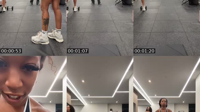 TikTok live: Gym with us💖 by @stylesbykeii