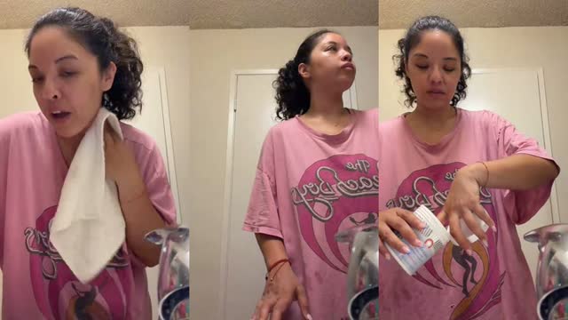 TikTok live: GRWM for bed by @karinareyl