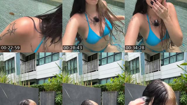 TikTok live: Pool day in Thailand🌸 by @cyberbunniex