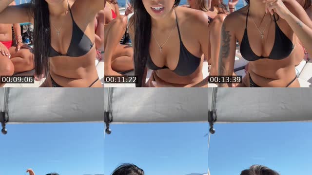 TikTok live: Tanning on boat by @adelaine.barisow
