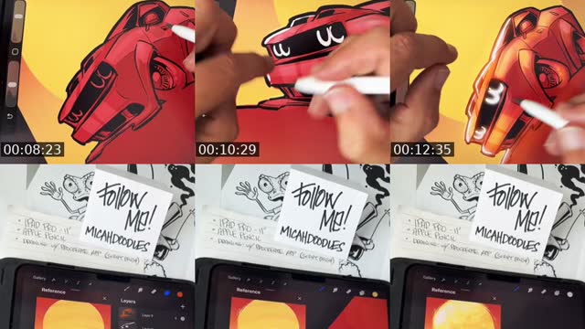 TikTok live: I’m drawing a lowrider! by @micahdoodles