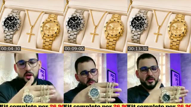 TikTok live: Relógio kit completo 28,90 by @mendesmoitinho