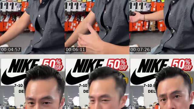 TikTok live: NIKE 50% by @johnlone_88