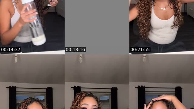 TikTok live: curly hair routine by @teepriv4