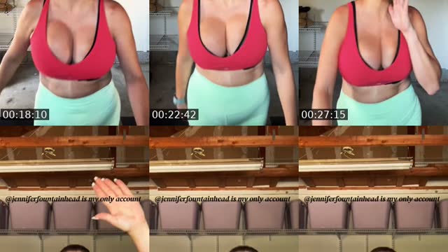 TikTok live: Workout with me by @jenniferfountainhead