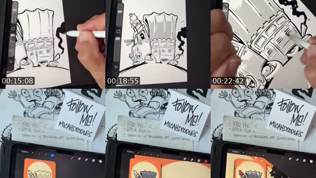 TikTok live: I’m drawing a CRAZY Hotrod by @micahdoodles