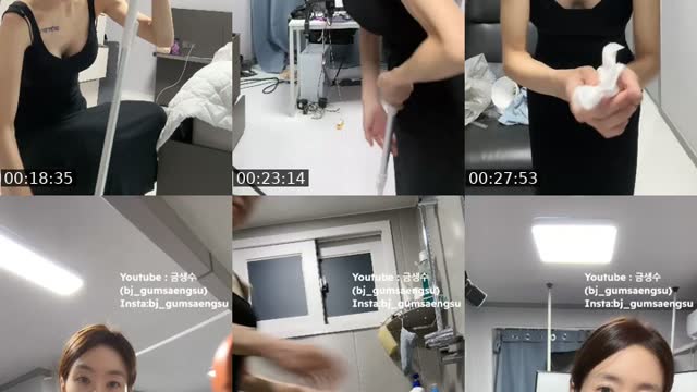 TikTok live: cleaning house청소 by @bj_gumsaengsu