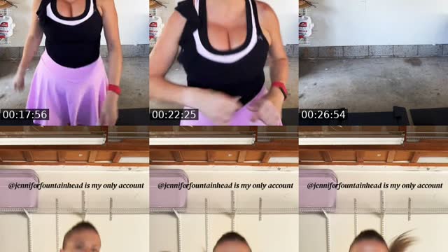 TikTok live: Workout with me by @jenniferfountainhead