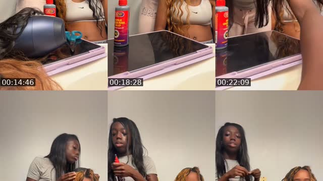 TikTok live: Do hair w me #fyp by @jojodacoolestt