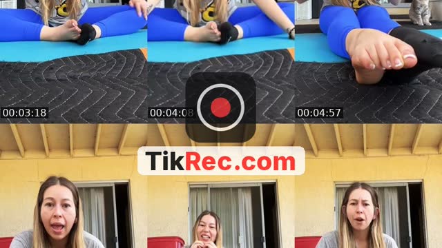 TikTok live: Stretch and yoga with me! by @sunshinepeachxo