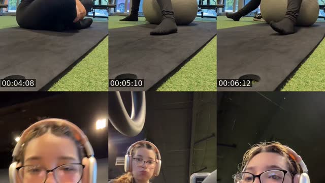 Getting clapped at the gym - @alys2hot4u