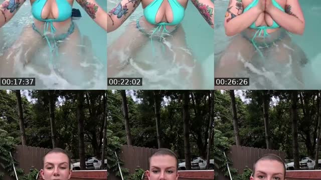 TikTok live: hot tub hangout by @nottodayamber