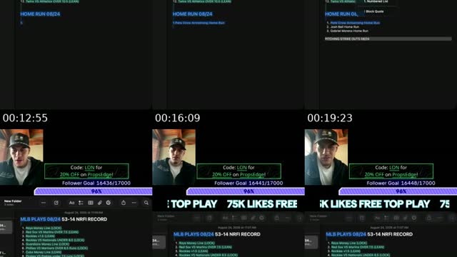 TikTok live: MLB/TALK by @parlaylon