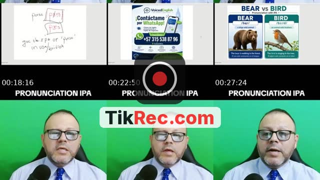 TikTok live: FONÉTICA DEL INGLÉS  by @voicedenglish
