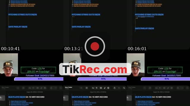 TikTok live: MLB/TALK by @parlaylon
