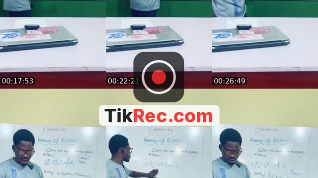 TikTok live: Naming of Esters by @chemist.de.young