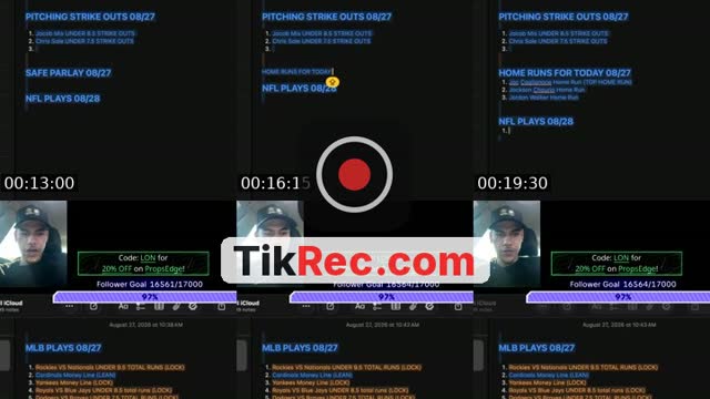 TikTok live: MLB/NFLTALK by @parlaylon