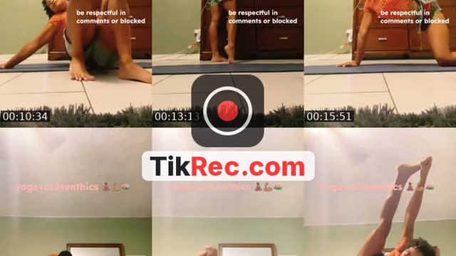 TikTok live: yoga/calisenthics by @carolyninflow