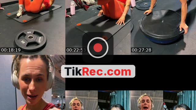 TikTok live: Core + Cardio 💦 by @alexthefitmom
