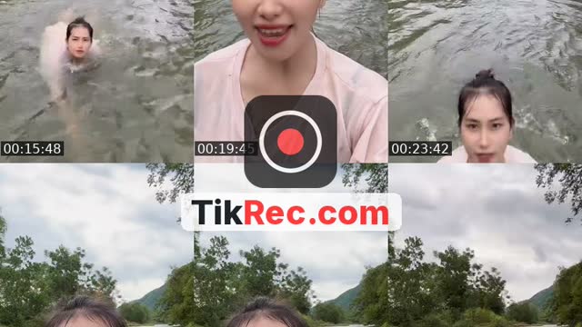 TikTok live: Let's swim with me🥰 by @tm.lily8
