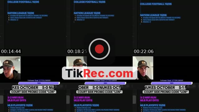 TikTok live: MLB/CFB TALK by @parlaylon