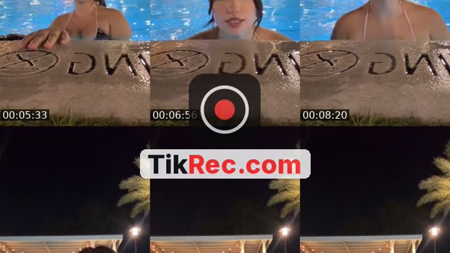 TikTok live: En la pool by @miamorfoxx