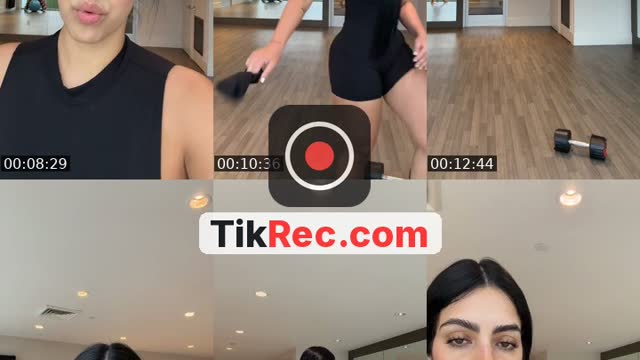TikTok live: At the gym 🖤 by @jennifernievezz