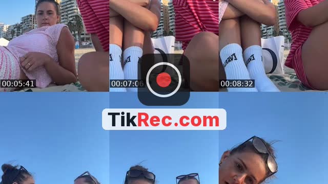 TikTok live: Beach day x by @kittyandbree