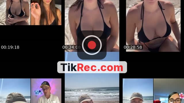 TikTok live: Beach! by @jacquihunnyyy