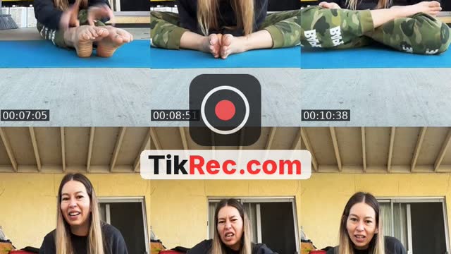 TikTok live: Stretch sesh! by @sunshinepeachxo